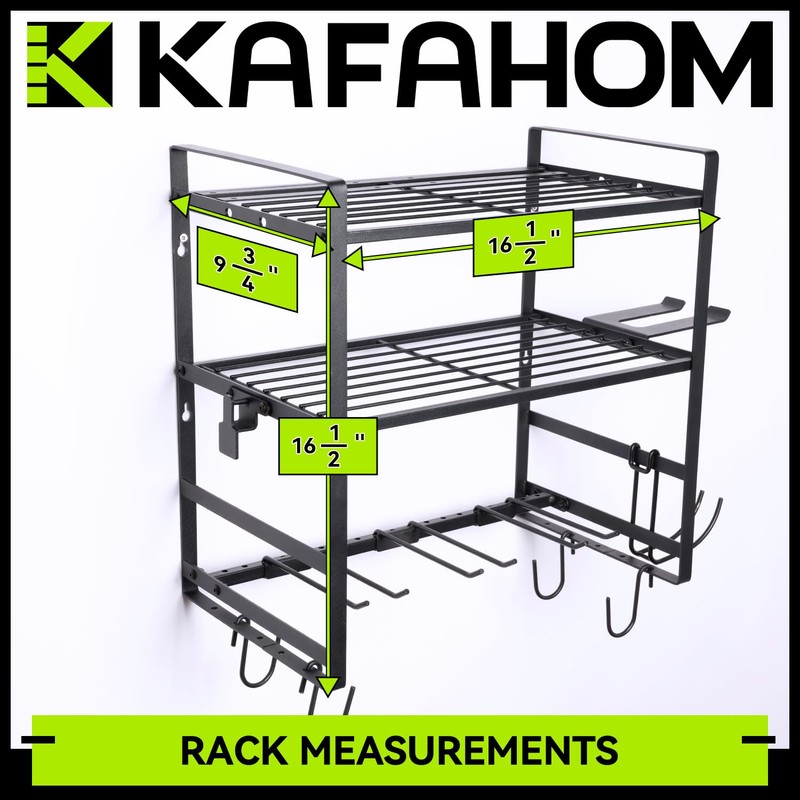 KAFAHOM Leaf Blower and Weed Eater Rack, Lawn Power Tool