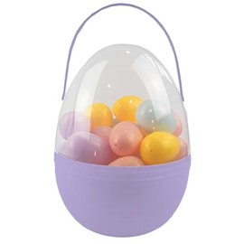 Widdle Gifts 30 Fillable Easter Eggs in Giant 26cm Egg Holder including 10cm Golden Egg (Purple)