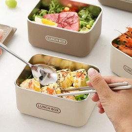 Omabeta Stainless Steel Lunch Box Set with 3PCS 600ml Lunch Box and Chopsticks Spoon Cutlery Storage Bag, Insulated Lunch Container for Office School Outdoors