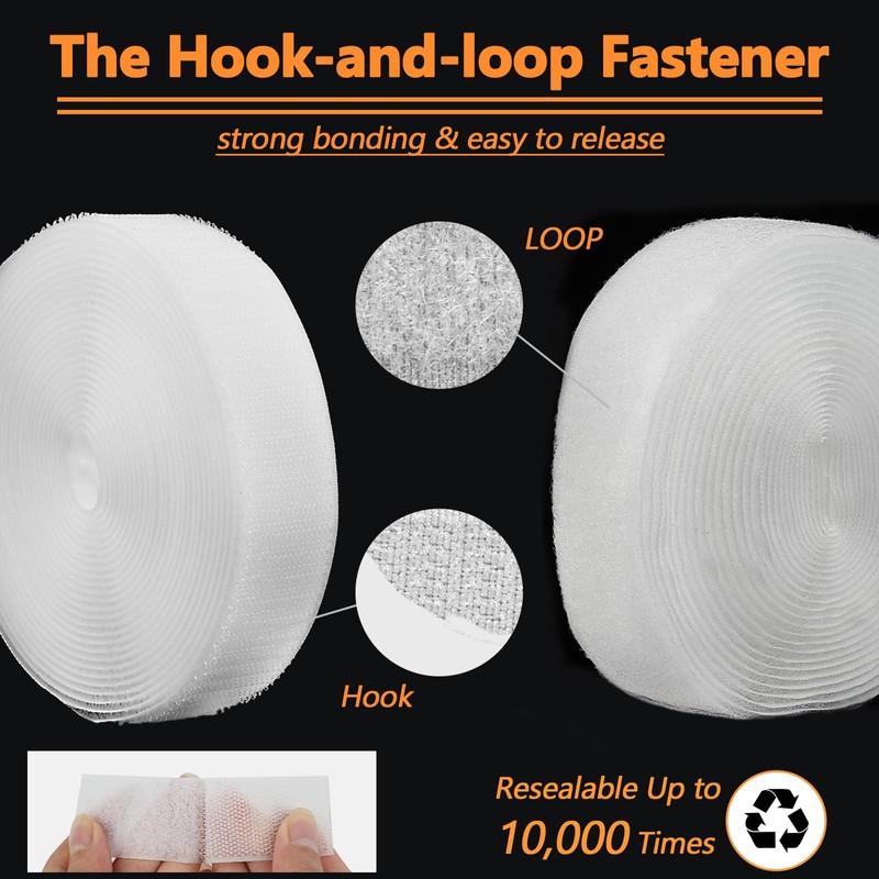 Hopton Set Di Nastro In Velcro Per Cucire, Chiusura In