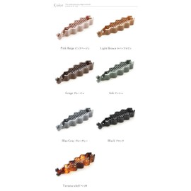 JewelVOX Hair Accessories, Simple Wave, Banana Clip, BY-B114, Greige Selection