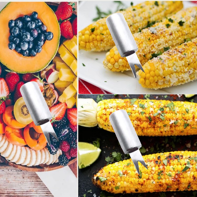 10PCS Corn Holders Steel Corn on The Cob Skewers for