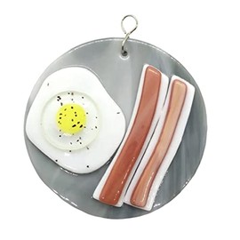 Switchables Bacon and Egg Plate Nightlight Cover/Stained Glass