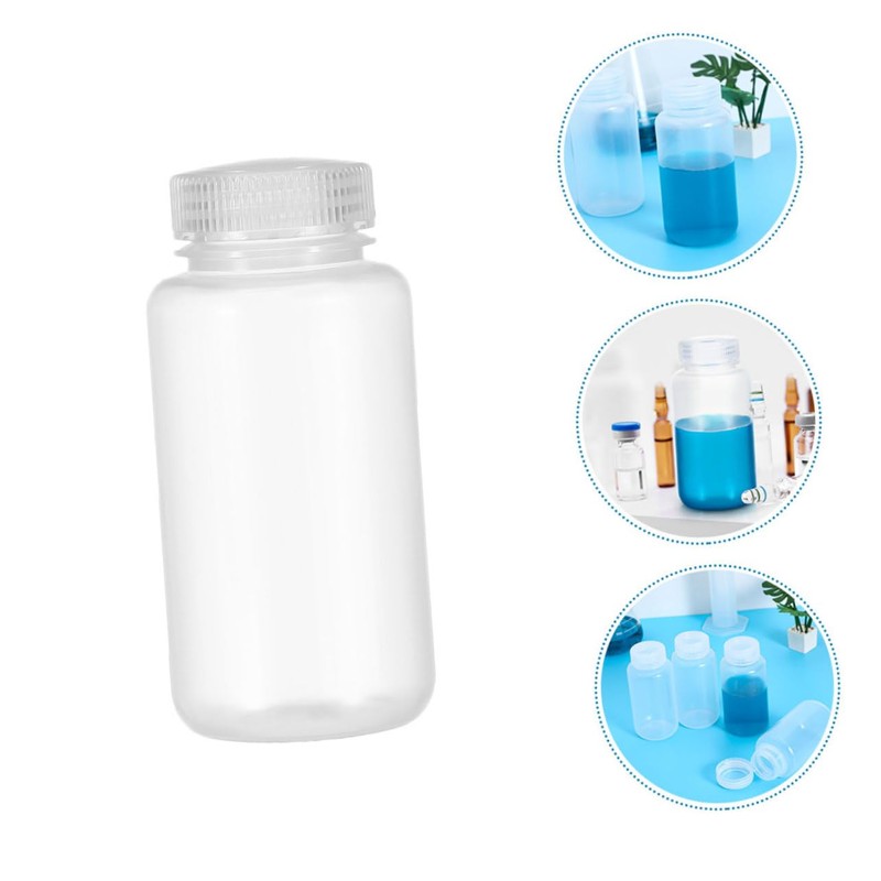 ABOOFAN 8Pcs Transparent Leakproof Plastic Reagent Bottles Caps for Lab