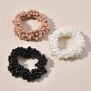 Ruihfas Casualfashion 3Pcs Fashion Korean Hair Accessories Beaded Elastic Hair