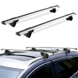 JUST-V Roof Rack Cross Bars Replacement for Subaru XV Crosstrek 2013-2024, Thick Aero Aluminum Roof Rack Crossbar for Cargo Carrier Luggage Kayak Canoe Bike Snowboard, for Flush Side Rails Silver
