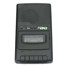 NAXA Electronics NPB-300 Portable Cassette Recorder and Digital Converter, Black