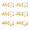 HANGINTHERE 12pcs 14K Gold Clear Rubber Earring Backs for Studs,