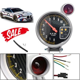 Unbranded 5" Carbon Style Face Tachometer Tach Gauge + Shift Light 11K Rpm STOCK