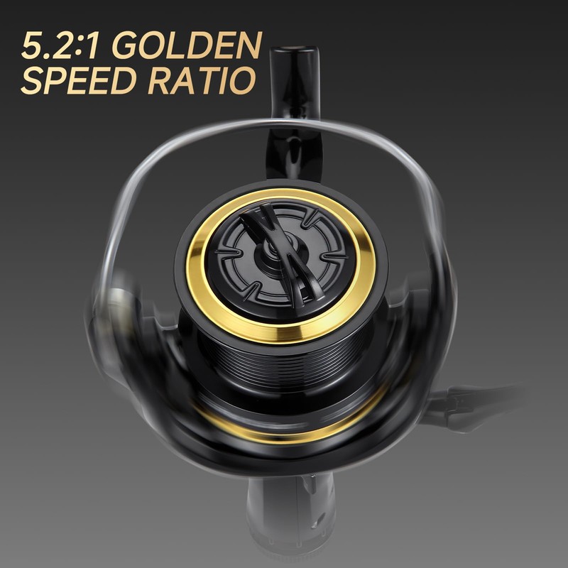 HAUT TON Battle Carp Fishing Reel, 26.5Lbs Drag Baitfeeder Spinning