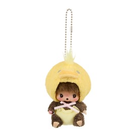 Sekiguchi Plush Monchhichi Anamaru Babichichi SS Face Big Keychain Chick
