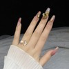 JIEADJIE Press On Nails (100% Handmade),Short-Medium T,Handmade Painted Nail Art