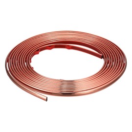 uxcell Flexible Molding Trim Self Adhesive, 16.4Ft x 0.31Inch Peel and Stick Metallic Mirror Frame, PVC Metal Trim Molding for Wall, Car, Mirror, Door, Wardrobe, Home Decor (Rose Gold)