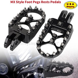 Unbranded CNC Wide Foot Pegs MX Style Footpegs Fit For Harley Breakout Low Rider FXLR 107