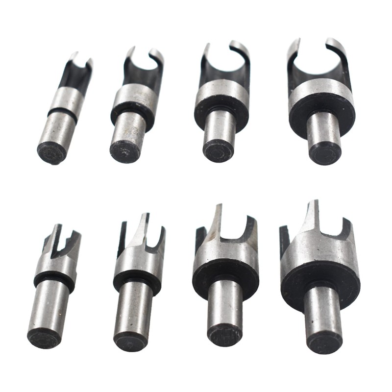 ALL-CARB 8Pcs Wood Plug Cutter Carbon Steel Straight and Taper