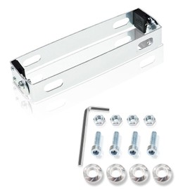 Samcos Motorcycle License Plate License Plate Bar Plate Bracket Stainless Steel Easy Installation Universal License Holder 180° Angle Adjustment Moped Included Screws and Wrench (Silver)