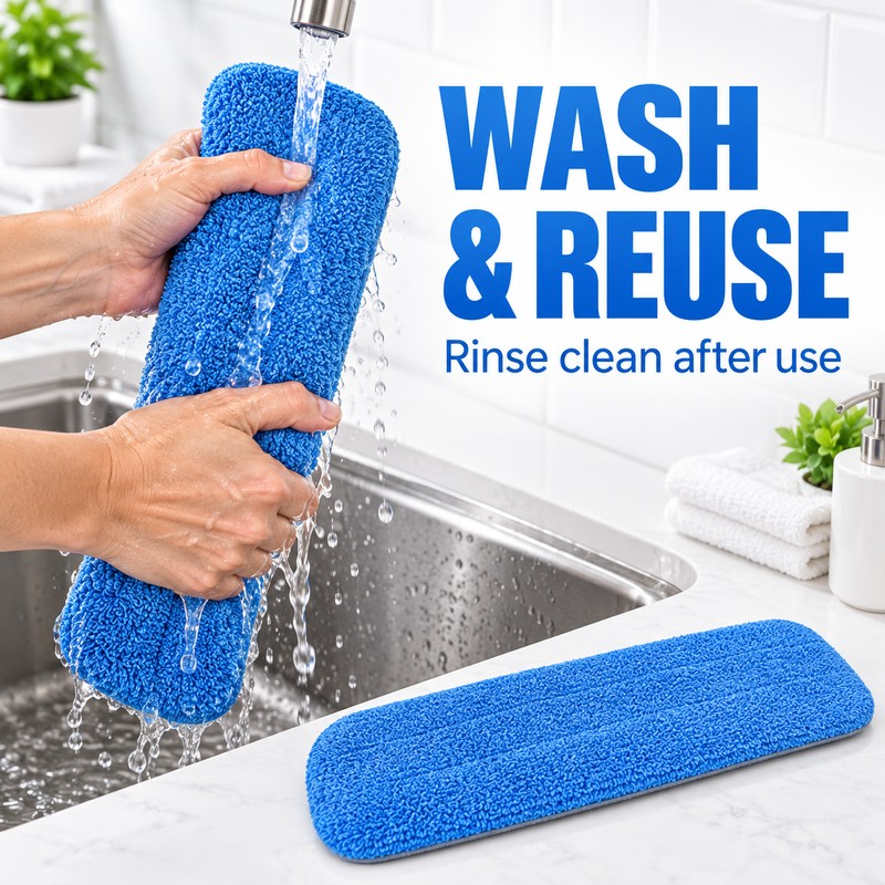 Microfiber Spray Mop Replacement Pads, 42 x 14 cm Reusable