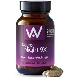 WELL ACTUALLY Neuro Night 9X – Ultimate Sleep & Relaxation Supplement – 60 Capsules