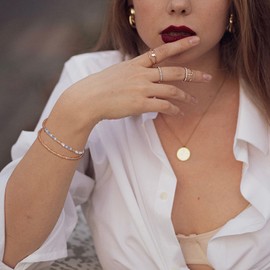 JoycuFF Christmas Gifts for Women Morse Code Boho Bracelets for Her Daughter Mom Friends Best Friend Coworkers Nurse Layered Beaded Bracelet Exhale The Bullsh*t