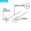 Volteck EDA-5B, Extensión doméstica aterrizada 5 m blanca con clavija