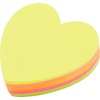 4A Shapes Sticky Notes,Heart Shape,3 x 3 Inches,Fluorescent Collection,Self-Stick Notes,200
