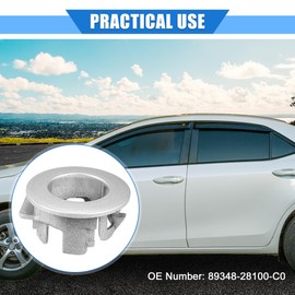 VekAuto 2 Pcs Parking Sensor Retainer Holder Compatible for Toyota, Durable Plastic Silver Tone Backup Parking Aid Assist Sensor Bracket