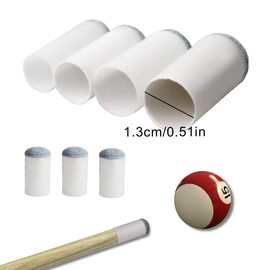 Billiard Cue Tips, Pack of 20 Pool Cue Tips, Replacement Slip-On Snooker Cue Tips, 13 mm Billiard Snooker Pool Table Accessories, Pool Pool Cue Replacement Tips Accessories for Snooker Pool Cues