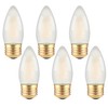TOKCON Frosted E26 LED Candle Light Bulbs 25W Equivalent- 2W