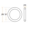 sourcing map 10Pcs Nitrile Rubber O-Rings 58mm OD 51mm ID