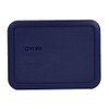 Pyrex 7210-PC Rectangle Blue 3 Cup Storage Lid for Glass