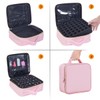YAHOURWAT Nagellack Aufbewahrung Organizer PU Leder Tragbare Nagellack Tasche Speichern