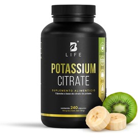 B Life Citrato de Potasio 120 cápsulas con 800mg de Potasio