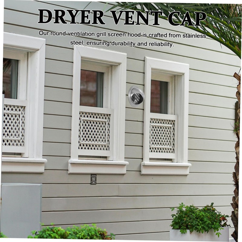 LIFKOME Wall Mounted Stainless Steel Exhaust Vent Cover Durable Wall