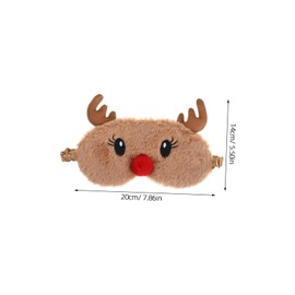 2Pcs Cute Deer Plush Eye Mask Elastic Eye Shade for Travel Home Soft Blinder for Sleeping Napping Breathable Design for Relaxation Meditation