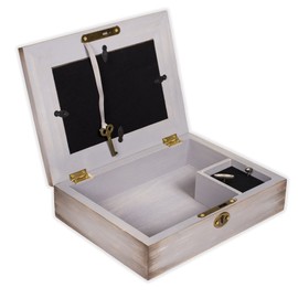 Cottage Garden Retirement Start Living Grey Distressed Locket Music Box Plays Edelweiss