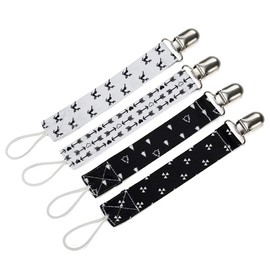 4 Pack pacifier clips para chicos y chicas se adapta a todos los chupones & Baby teething Toys y regalo de la ducha del bebe