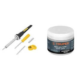 Pretul CAU-30P, Cautín tipo lápiz de 30 watts con accesorios, Pretul  Truper PASO-60, Pasta para soldar, base de petrolato, 60 gramos                 