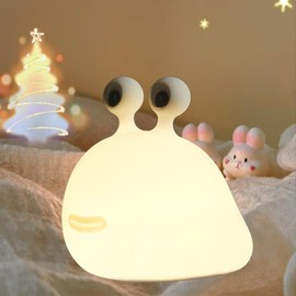PTAEXCEL Slug Night Light, Dont Bug Slug Light, Led Portable USB Rechargeable Cute Night Light Animal Lamps with Sensor Timer Touch Lamp, Silicone Night Light for Kids Christmas Gift