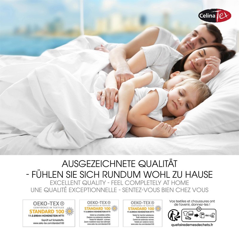 CelinaTex Lucina Topper Fitted Sheet Divan Cover Cotton 140x200-160x200 cm