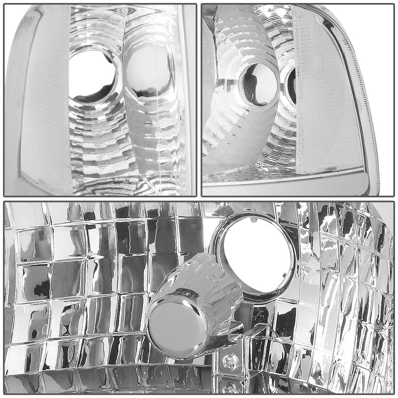 Auto Dynasty LED DRL Chrome Clear Side Headlight+Corner Lamps+Tool Kit