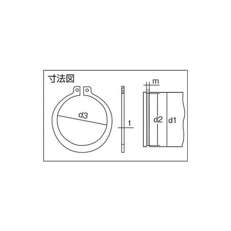 TRUSCO(トラスコ) スナップリング軸用 ステンレス サイズS-20 10個入 B90-0020