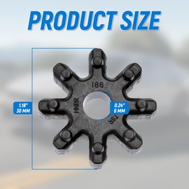 2PCS Flexible Steering Couplers, Steering Column Motor Coupling, Compatible with Sonata Elantra Santa Fe Azera Veloster Kia Soul Optima Forte, Replace #563152K000FFF