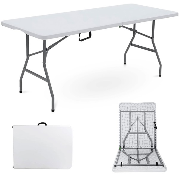 Crystals Premium Quality Heavy Duty 5ft Trestle Table for Dinner Party Camping Activity Boot Sales Folding Portable Tables (5ft Table)