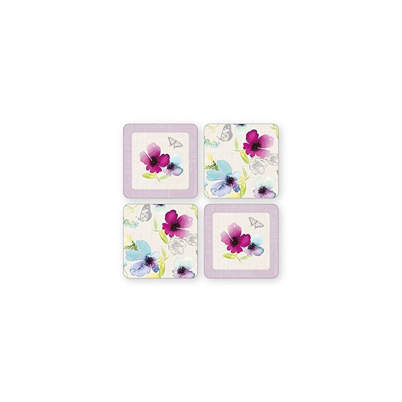 Cooksmart Chatsworth Floral Set of 4 Coasters