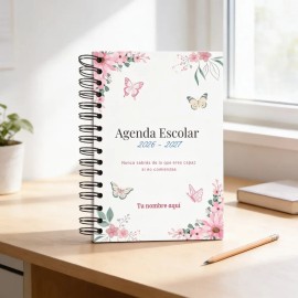 Agenda Escolar Diaria 2026 -2027 Personalizada Pasta Dura 24