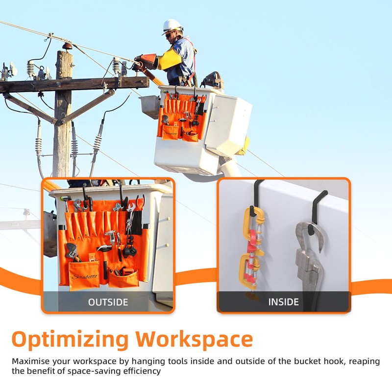 SERABETTO Lineman Tool Board and Apron, Bucket Truck Tools Organizer