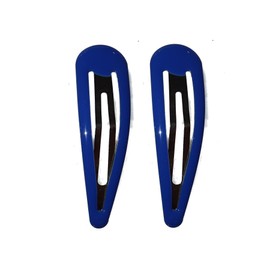 7cm Large Blue Bendies Sleepies Snap Clips Hair Clips Slides School Colour for Women Girls by Glitz4Girlz