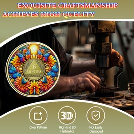 6 Month Sobriety Coin Sunflower One Month Sobriety Coins Butterfly AA Chips and Medallion One Day at A Time AA NA Coin Recovery Token Sobriety Gifts for Men Women Alcoholics Anonymous Gift
