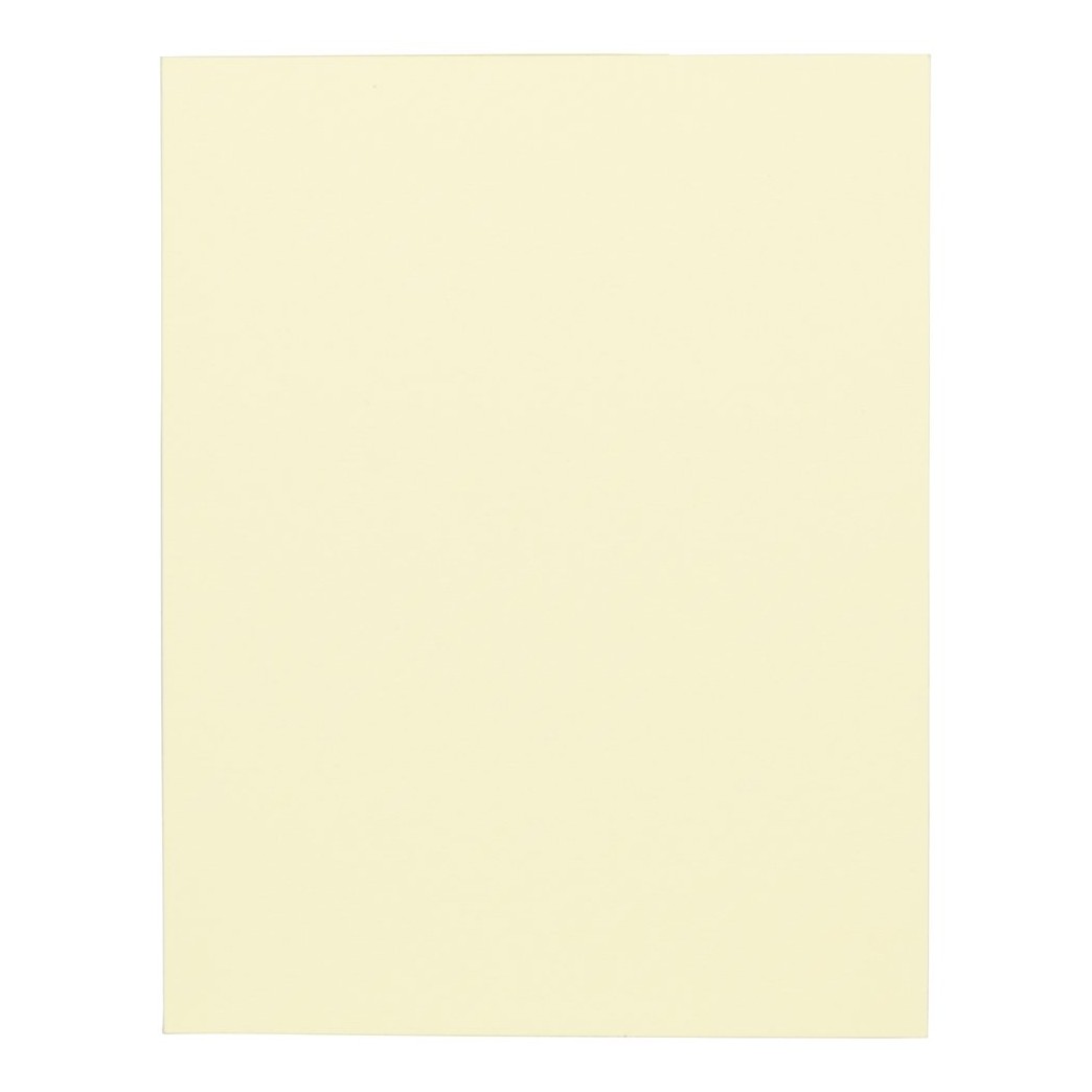 JAM PAPER Blank Foldover Cards - 4 3/8 x 5 7/16 (Fits in A2 Envelopes) - Light Yellow Base - 100/pack