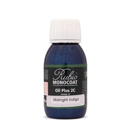 Rubio Monocoat Wood Stain & Finish Sample - Midnight Indigo | Oil Plus Part A | Quick-Dry, Eco-Friendly Linseed Wood Oil for Indoor Use | Ideal for Sampling Oil Plus 2C & Touch Ups | 100 mL